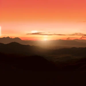 Pixelgrafik "Sonnenuntergang"