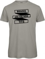 Brains are the new Tits Herren hellgrau